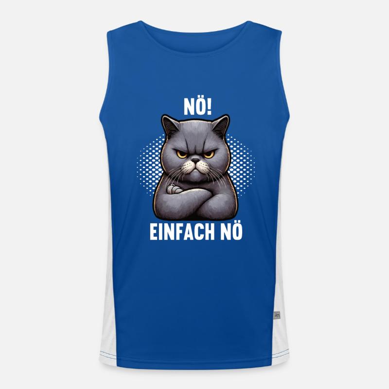 Nö Einfach Nö British Kurzhaar Katze Katzen Kitty Funktionelles Kontrast-Tank Top für Männer 