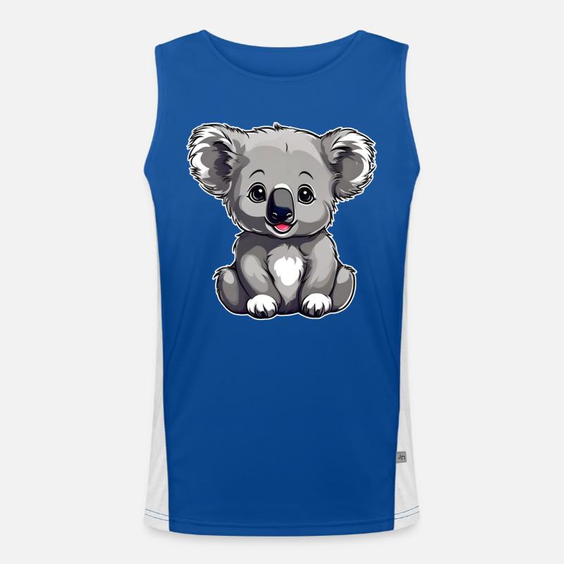 Cute Koala Bear Men's Functional Contrast Tank Top 