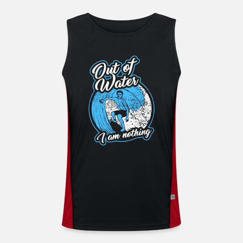 Surf surf surf board vintage mer vacances Débardeur respirant contrasté Homme 