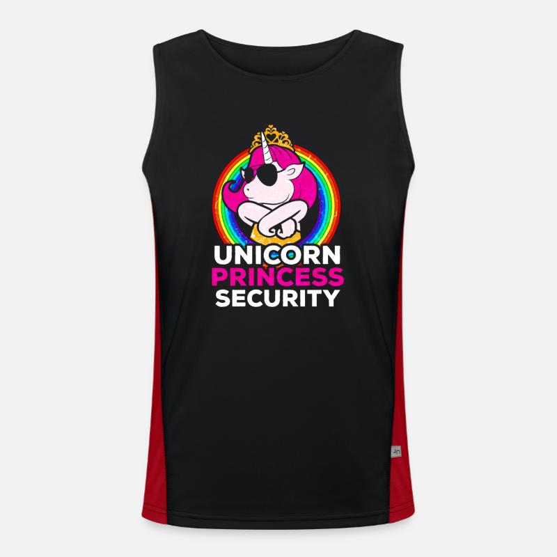 Licorne Princesse Enfant Unicorn Security Débardeur respirant contrasté Homme 