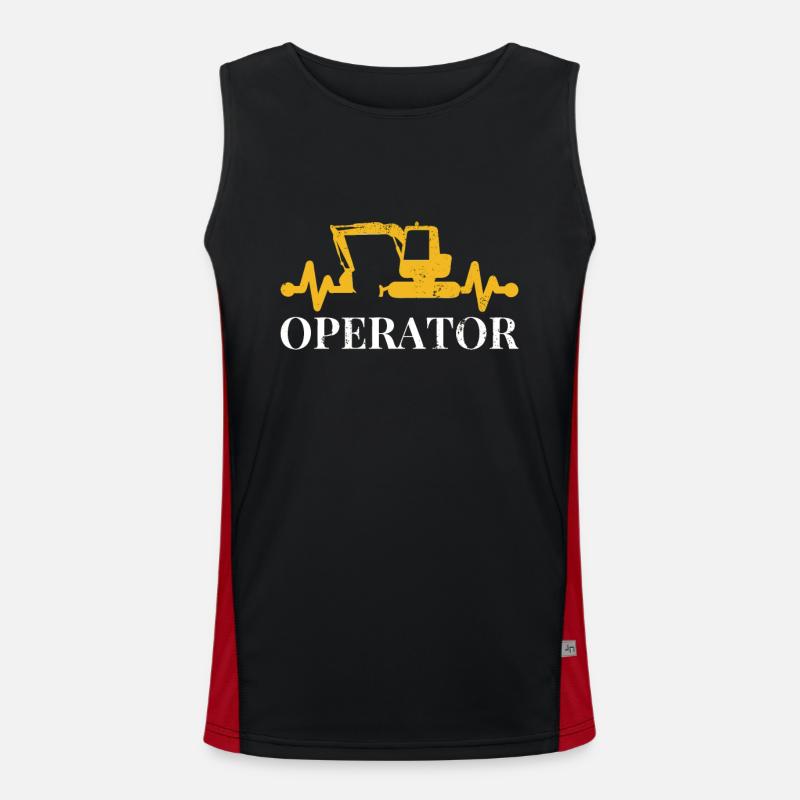 excavator operator Men's Functional Contrast Tank Top 