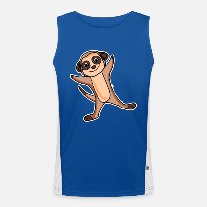 Erdmännchen Sticker Funktionelles Kontrast-Tank Top für Männer 