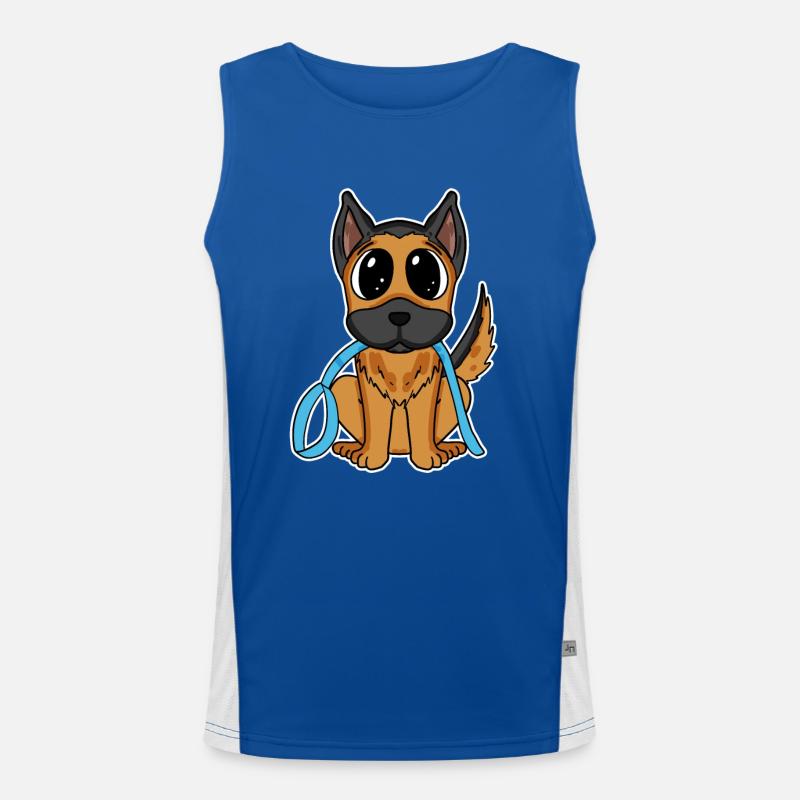 Deutscher Schäferhund Funktionelles Kontrast-Tank Top für Männer 