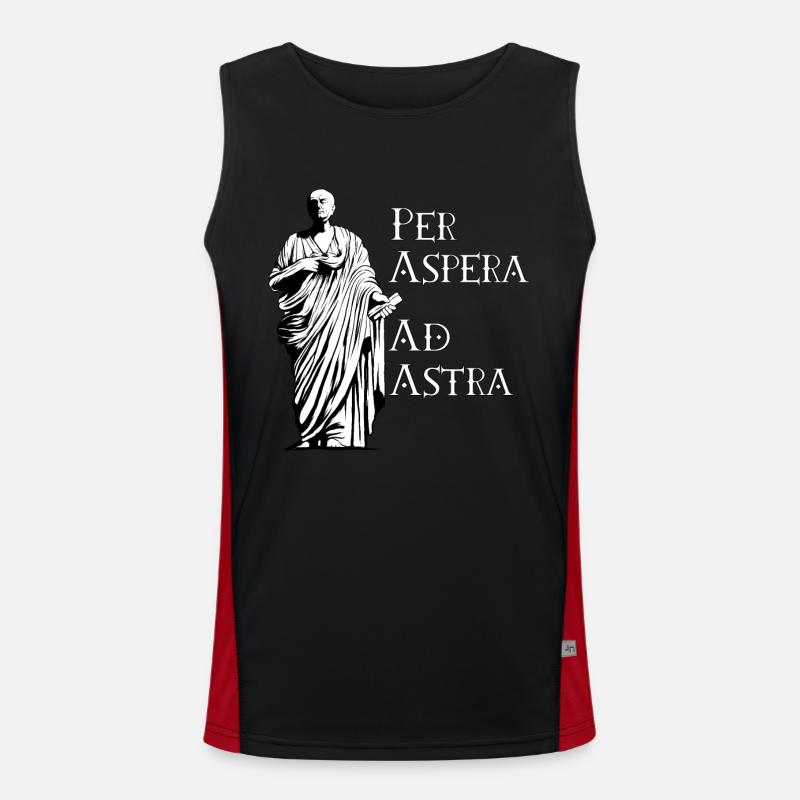 Seneca - Per Aspera Ad Astra Funktionelles Kontrast-Tank Top für Männer 