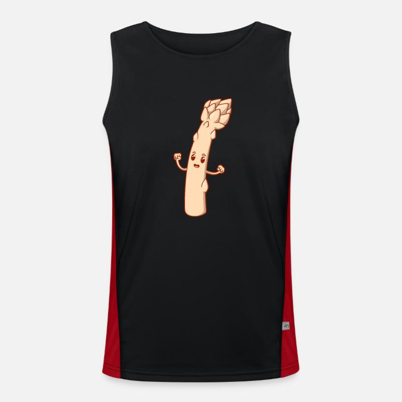 Comic Spargel Funktionelles Kontrast-Tank Top für Männer 