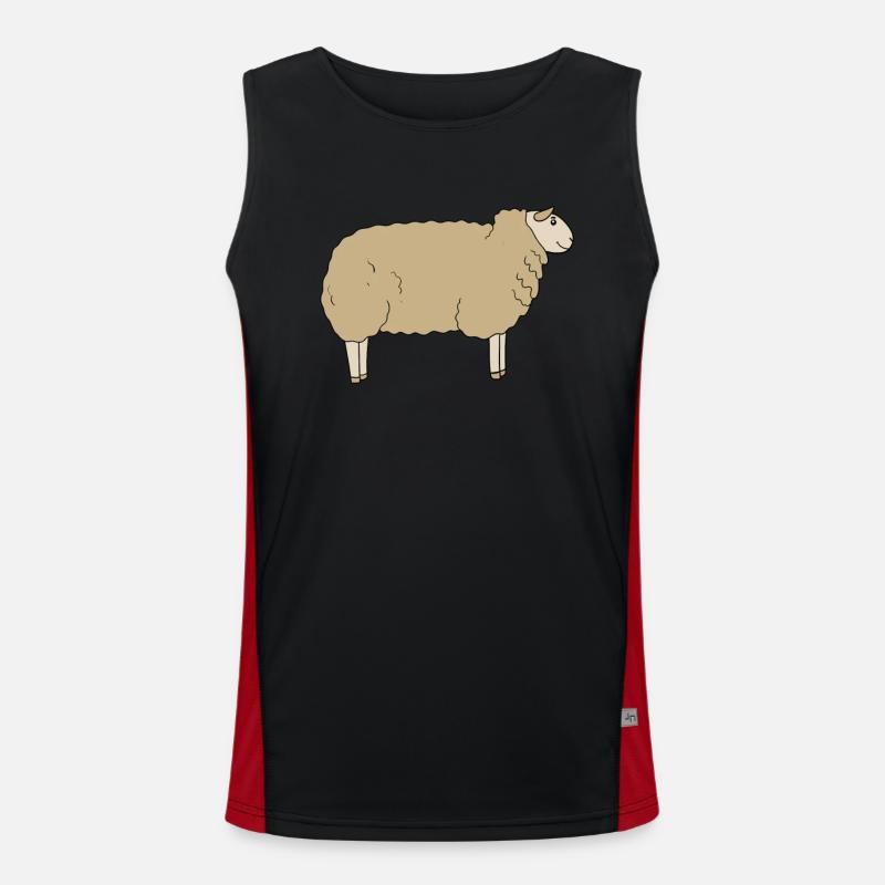 Ostfriesisches Milchschaf Funktionelles Kontrast-Tank Top für Männer 