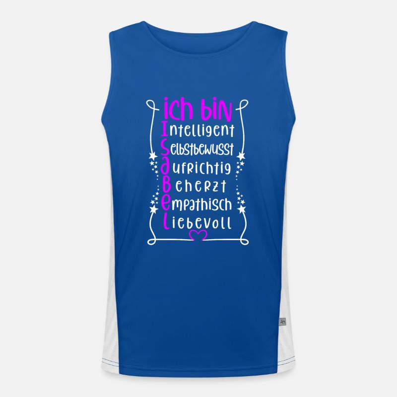 Für den besten Menschen - Ich bin Isabel Funktionelles Kontrast-Tank Top für Männer 