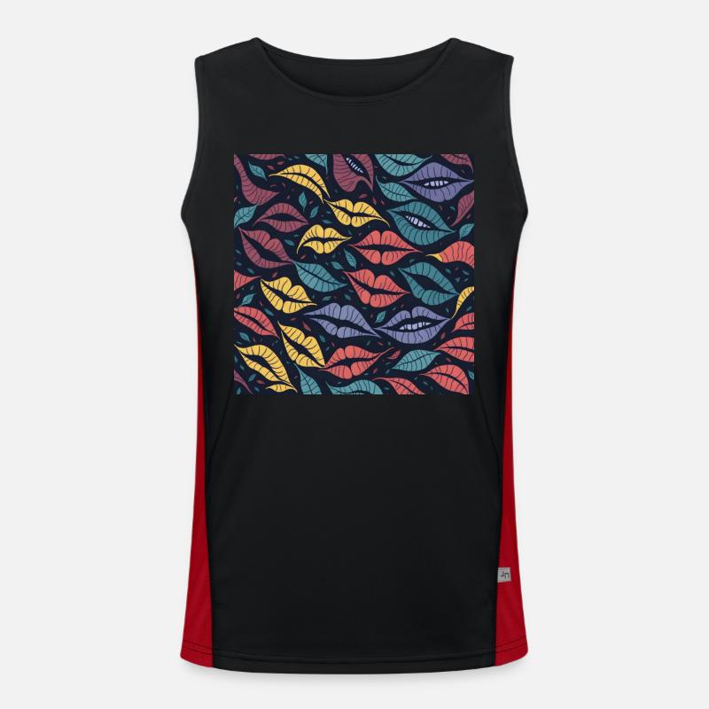 Leafy Charms Men's Functional Contrast Tank Top 