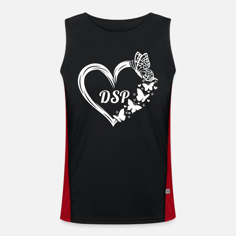 Direct Support Professional - Men's Functional Contrast Tank Top  - black/red