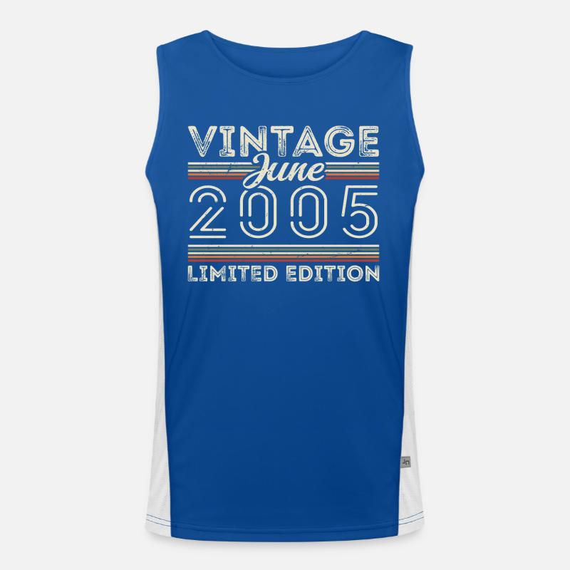 Juni 2005 Juni Geburtstagsgeschenk Juni 2005 Funktionelles Kontrast-Tank Top für Männer 