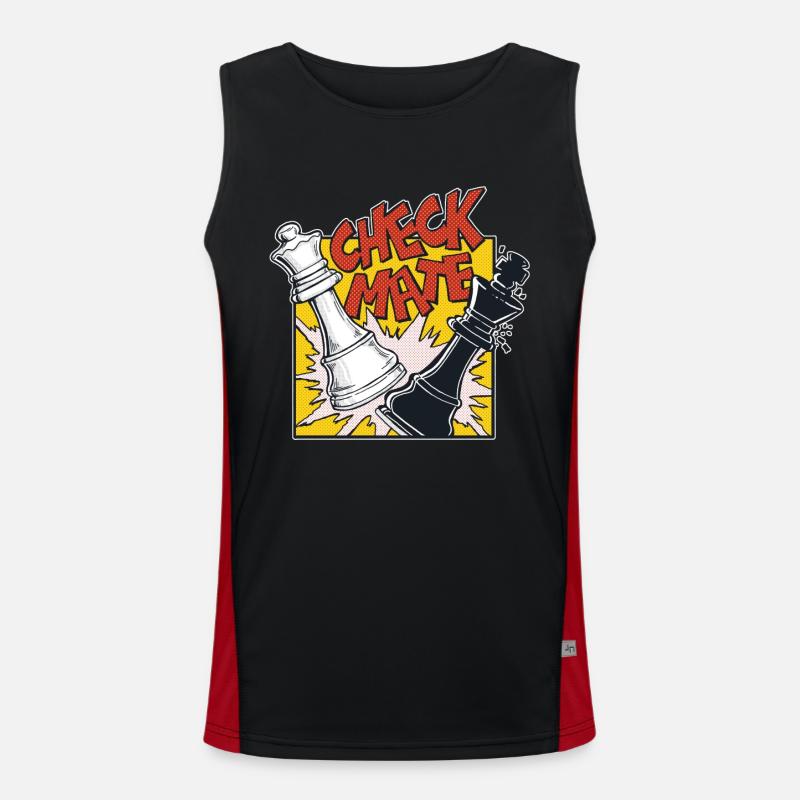 CHECKMATE (Schachmatt) Funktionelles Kontrast-Tank Top für Männer 
