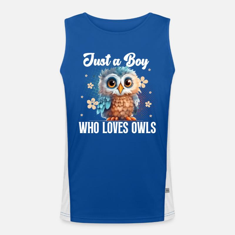 Eule Funktionelles Kontrast-Tank Top für Männer 
