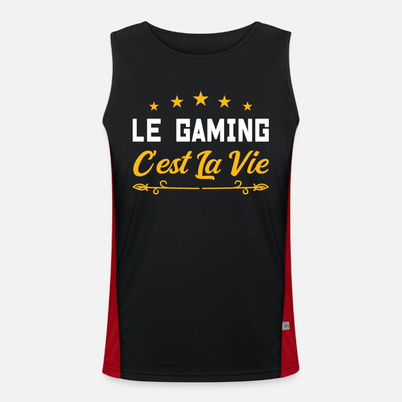 Le gaming c est la vie Débardeur respirant contrasté Homme 