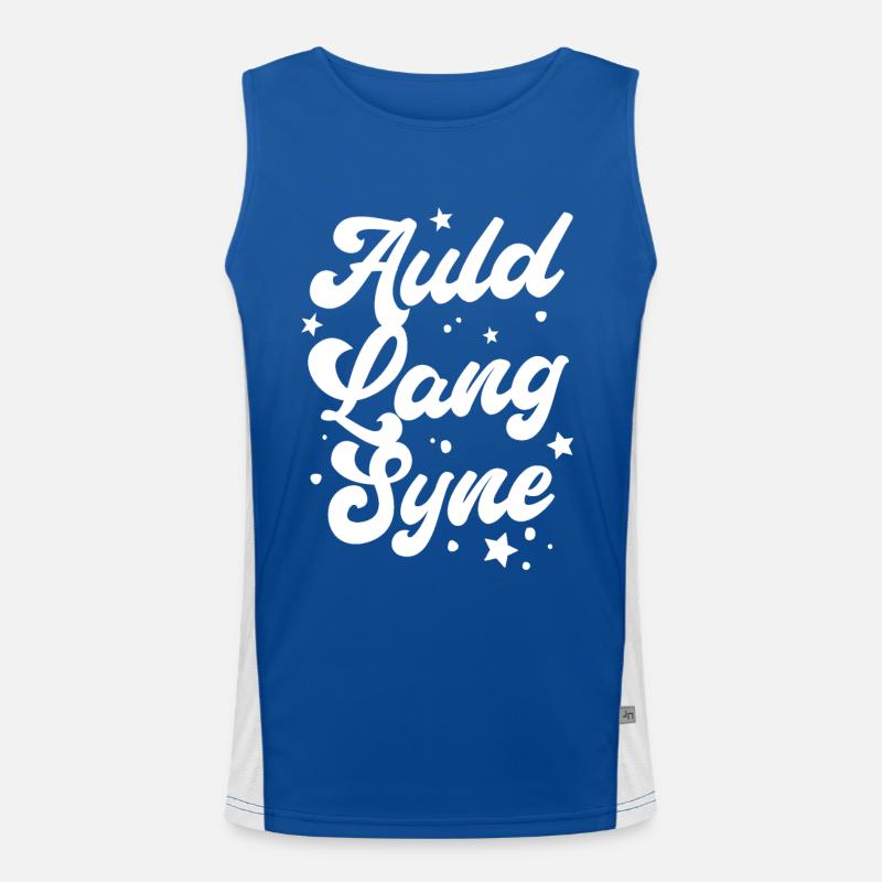 Auld Lang Syne Funktionelles Kontrast-Tank Top für Männer 