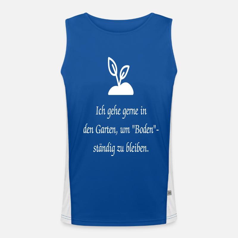 Lusitger Garten Spruch Funktionelles Kontrast-Tank Top für Männer 