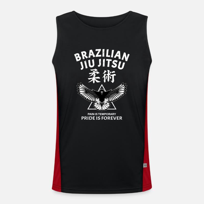 Jiu Jitsu Eagle - Men's Functional Contrast Tank Top  - black/red