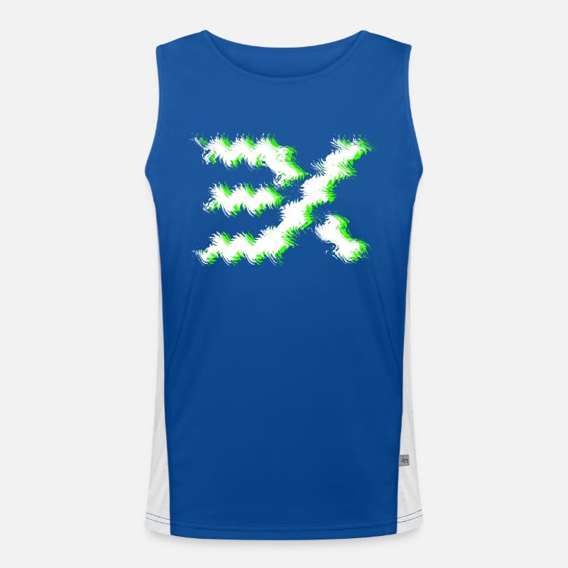 3X - Abstract Funktionelles Kontrast-Tank Top für Männer 