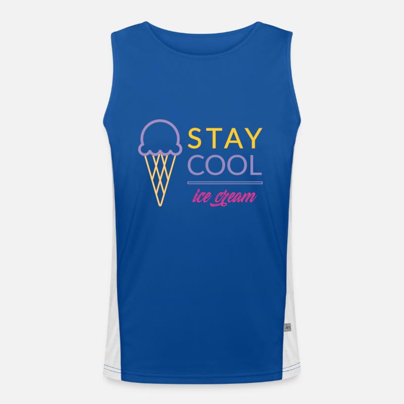 STAY COOL 2 ICE SCREM Men's Functional Contrast Tank Top 