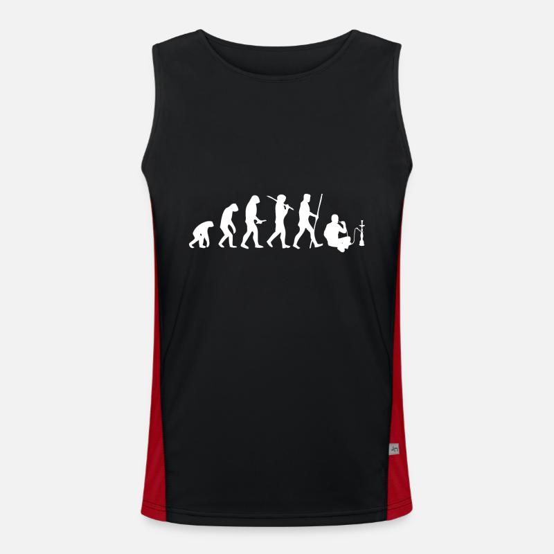 SHISHA EVOLUTION - Men's Functional Contrast Tank Top  - black/red