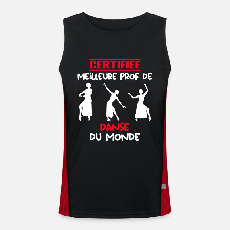 ZERTIFIZIERTER BESTER LEHRER Funktionelles Kontrast-Tank Top für Männer 