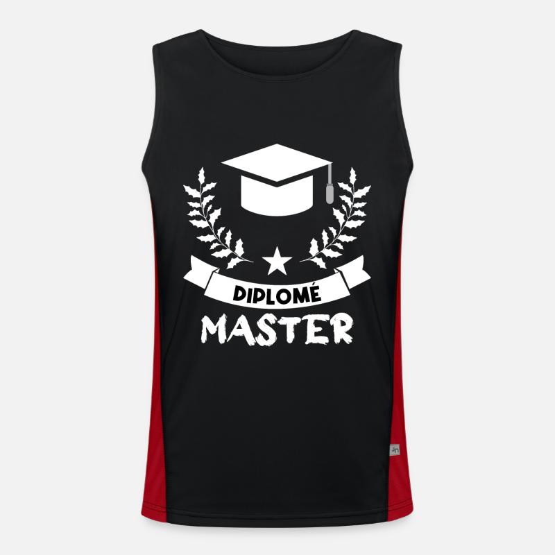 Diplôme Master. Débardeur respirant contrasté Homme 