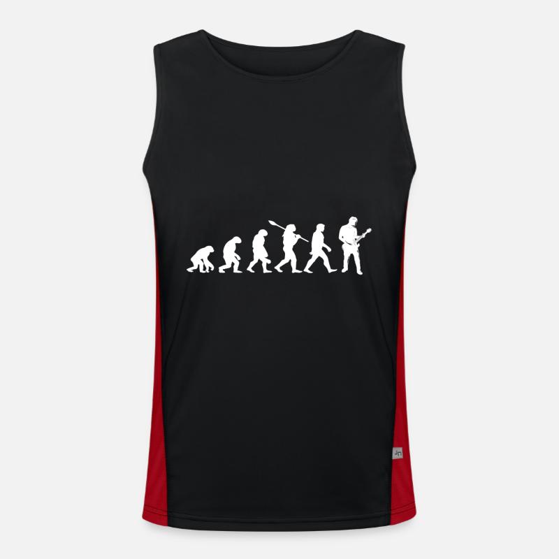 evolution guitarist - Men's Functional Contrast Tank Top  - black/red