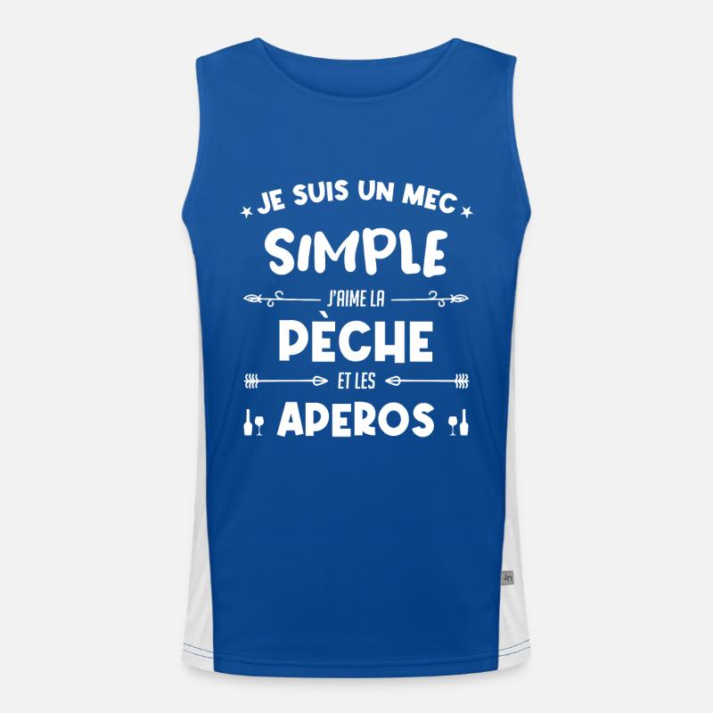 Pêche - un mec simple Débardeur respirant contrasté Homme 