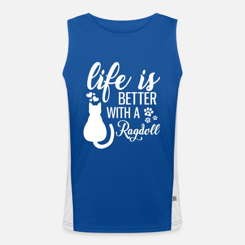 Ragdoll Besitzer, Geschenk, Das Leben ist besser mit einer Ragdoll Funktionelles Kontrast-Tank Top für Männer 