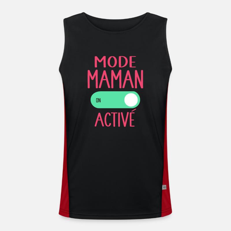 Mode Maman Activé Idée Cadeau Annonce Grossesse Débardeur respirant contrasté Homme 