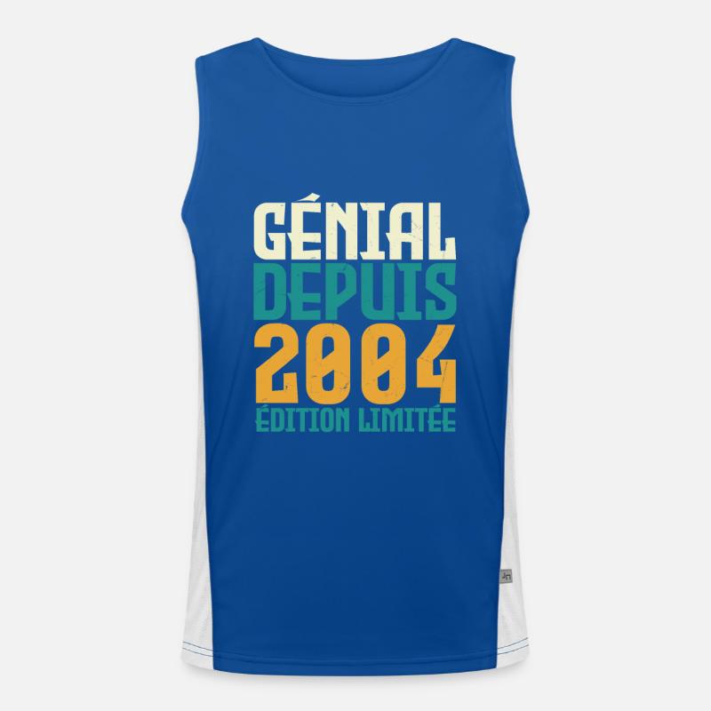 Génial depuis 2004 Débardeur respirant contrasté Homme 