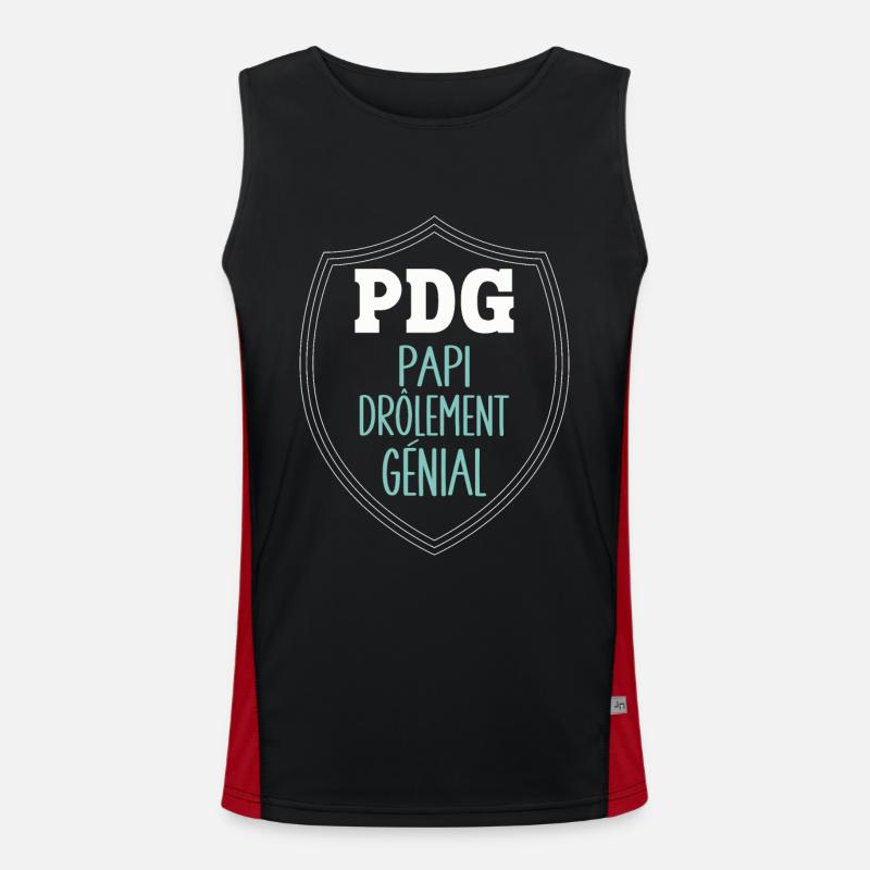 PDG Papi Idée Cadeau Fête Des Grands-Pères Débardeur respirant contrasté Homme 
