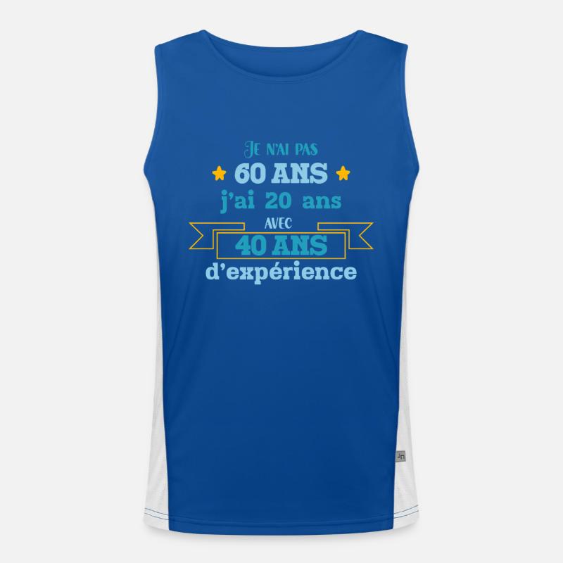 Je N'ai Pas 60 Ans Idée Cadeau Anniversaire 60 Ans Débardeur respirant contrasté Homme 