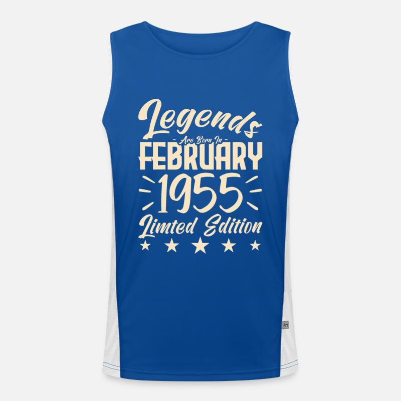 Geboren 1955. Geburtstagsgeschenk. Funktionelles Kontrast-Tank Top für Männer 