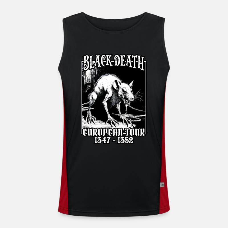 peste noire Débardeur respirant contrasté Homme 