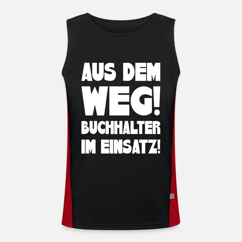 Aus dem Weg! Buchhalter im Einsatz! Funktionelles Kontrast-Tank Top für Männer 