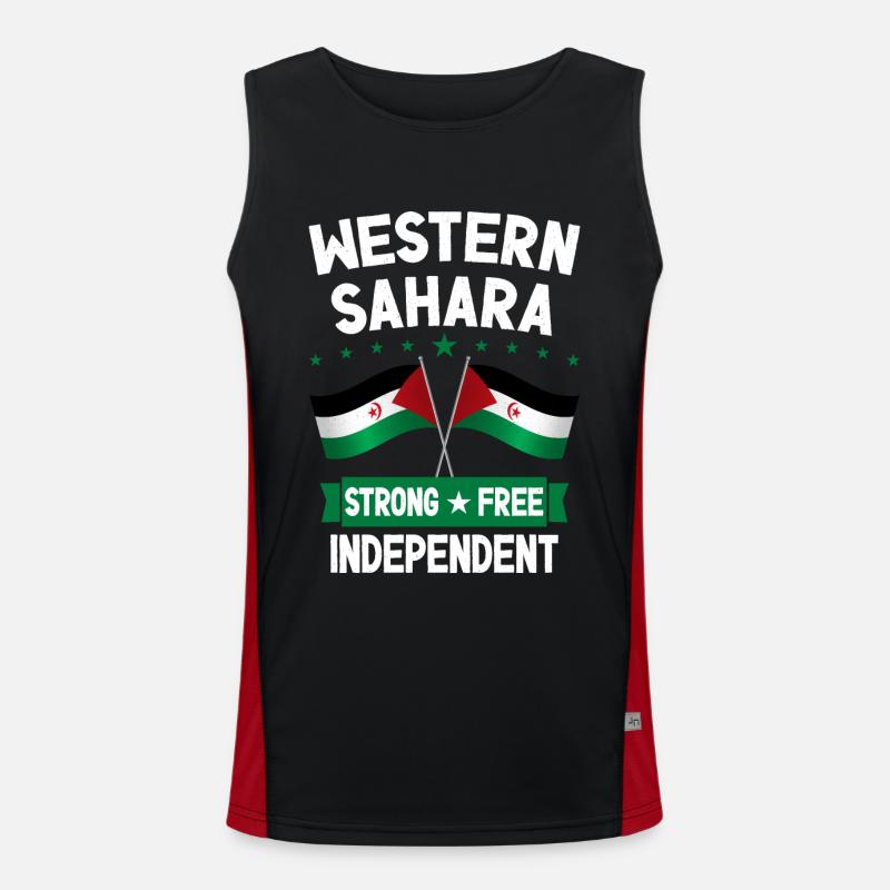 Westsahara Funktionelles Kontrast-Tank Top für Männer 