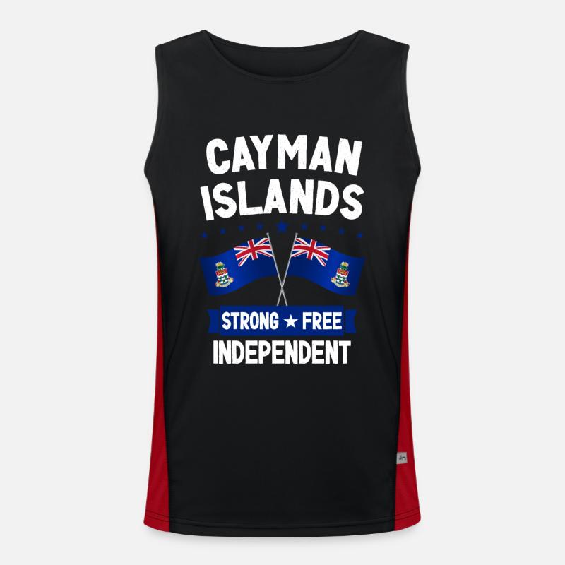 Kaimaninseln Funktionelles Kontrast-Tank Top für Männer 