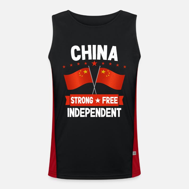 China Men's Functional Contrast Tank Top 