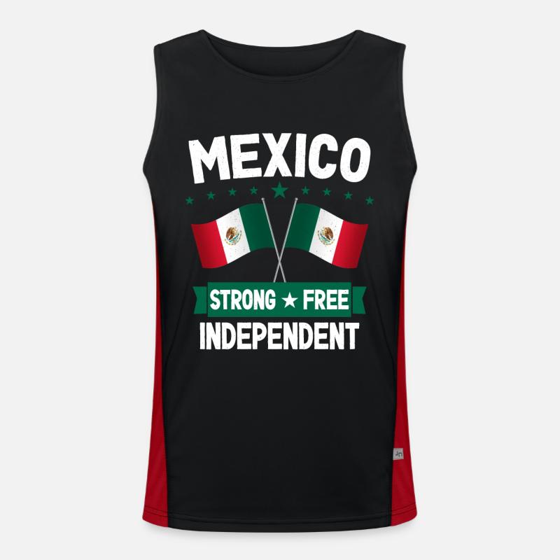 Mexiko Funktionelles Kontrast-Tank Top für Männer 