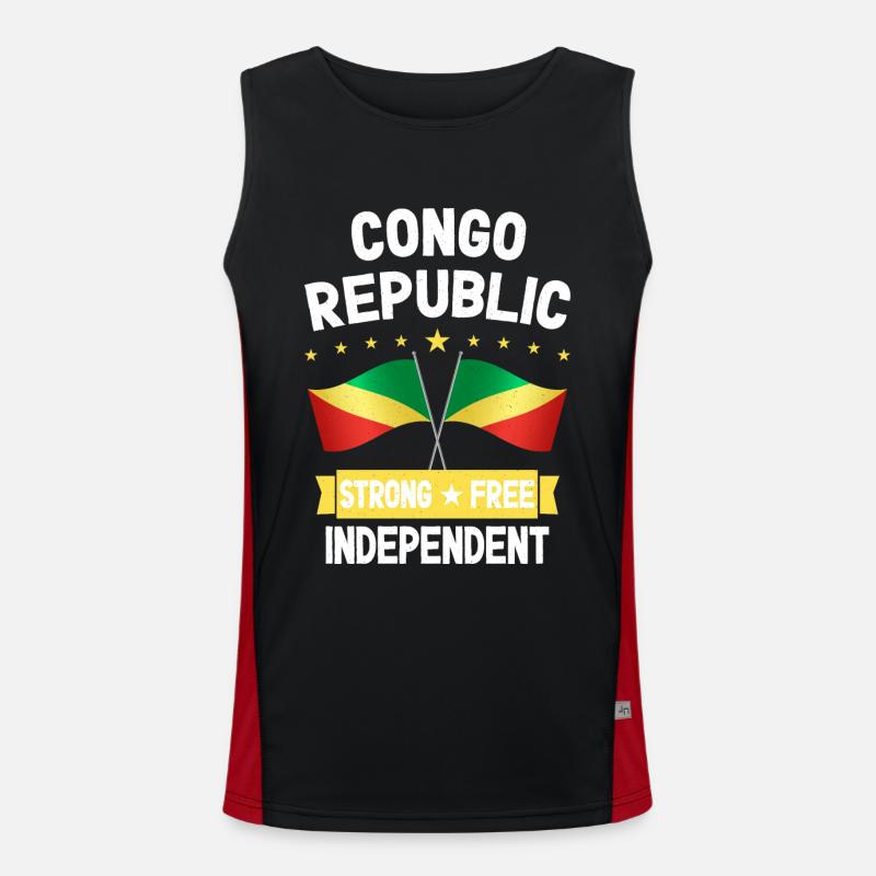 République du Congo Débardeur respirant contrasté Homme 