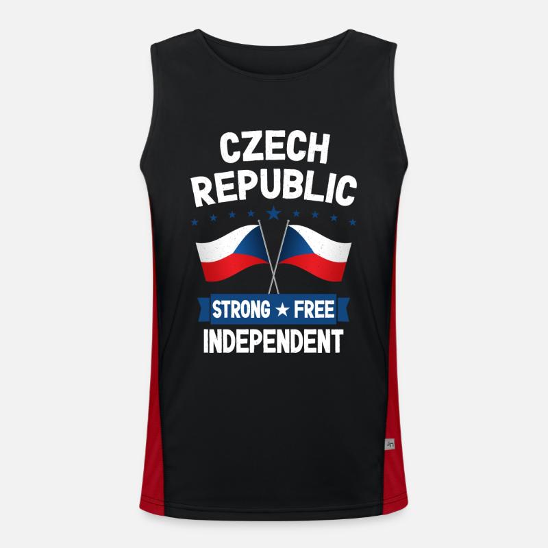 Czech Republic Men's Functional Contrast Tank Top 