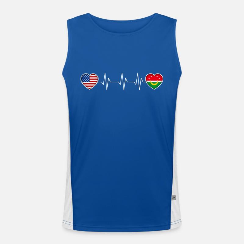 Union des Arabischen Maghreb Funktionelles Kontrast-Tank Top für Männer 