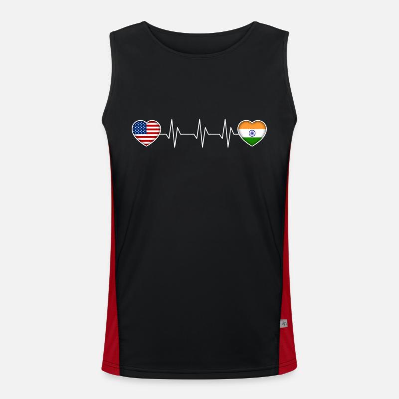India Men's Functional Contrast Tank Top 