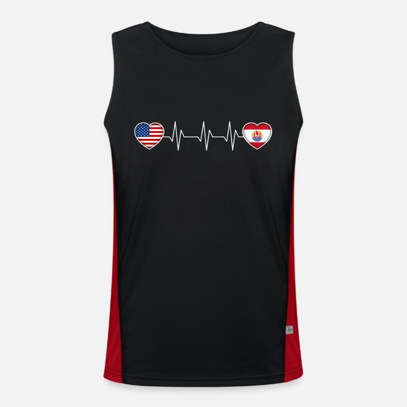 French Polynesia Men's Functional Contrast Tank Top 
