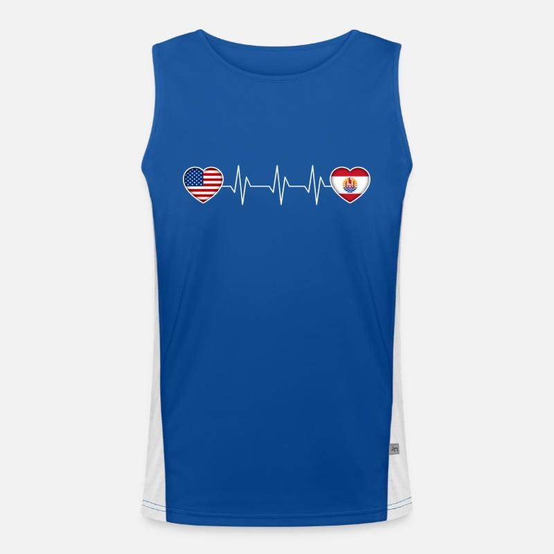 French Polynesia Men's Functional Contrast Tank Top 