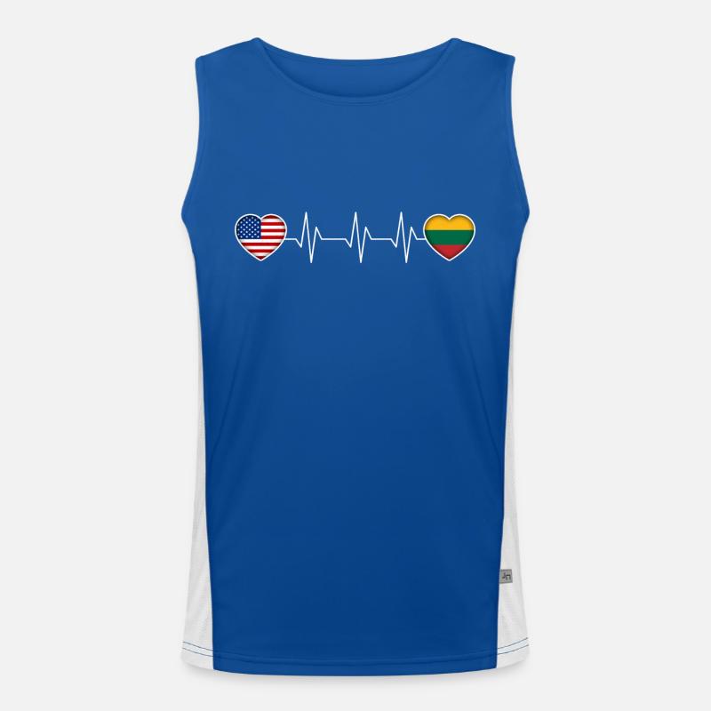 Lithuania Men's Functional Contrast Tank Top 