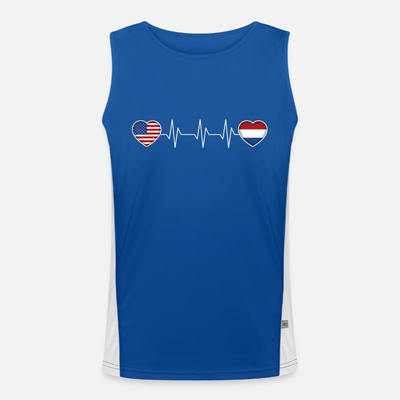 Niederlande Funktionelles Kontrast-Tank Top für Männer 