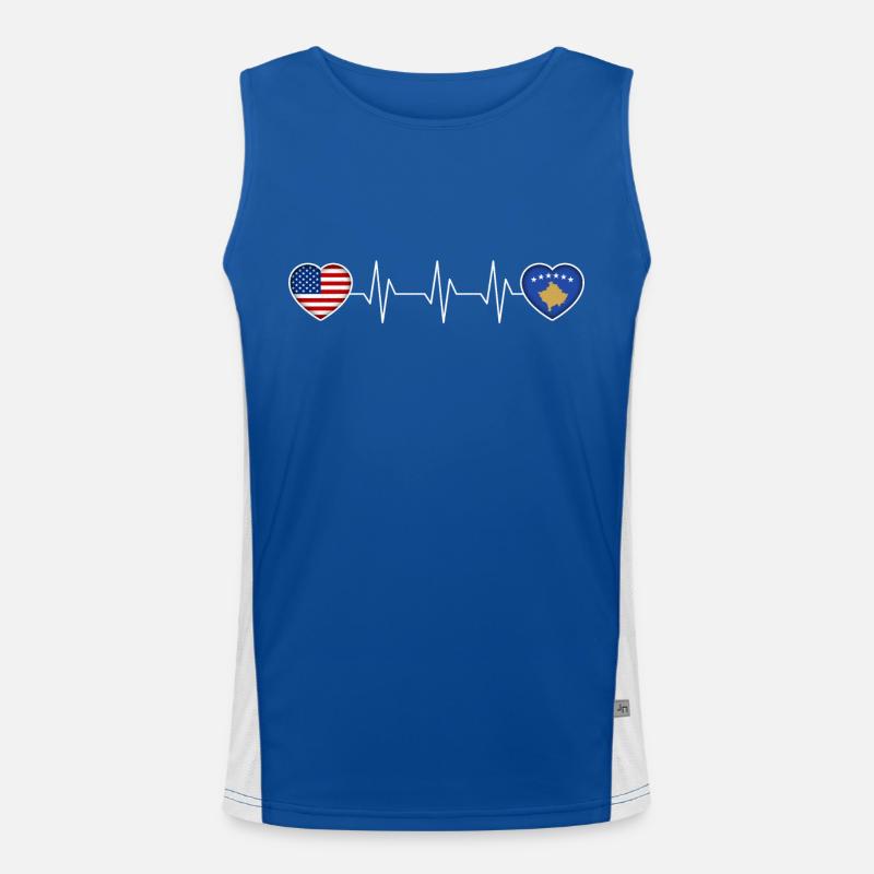 Kosovo Funktionelles Kontrast-Tank Top für Männer 