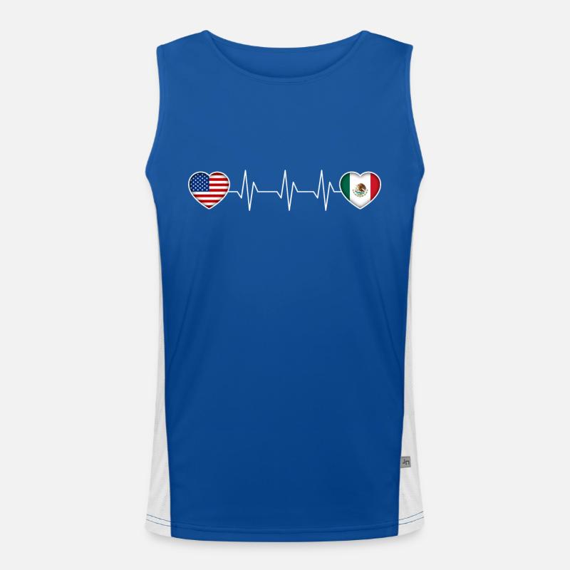 Mexiko Funktionelles Kontrast-Tank Top für Männer 