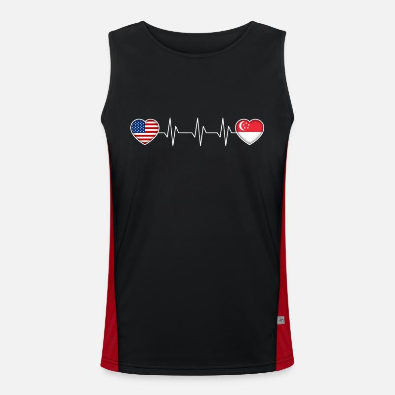Singapore Men's Functional Contrast Tank Top 